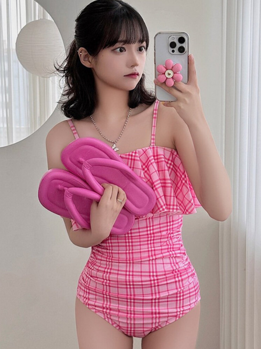 Korean conservative thermal spring one-piece swimsuit
