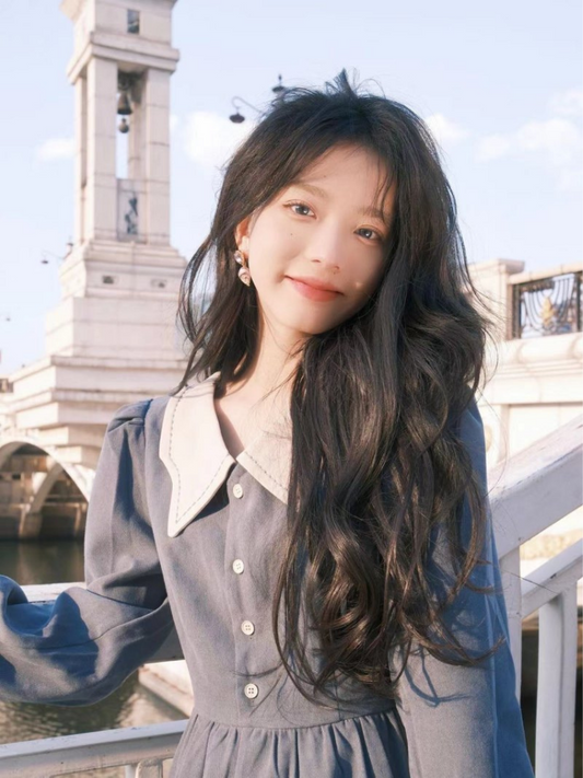 French Chic Delphinium Slimming Sundress