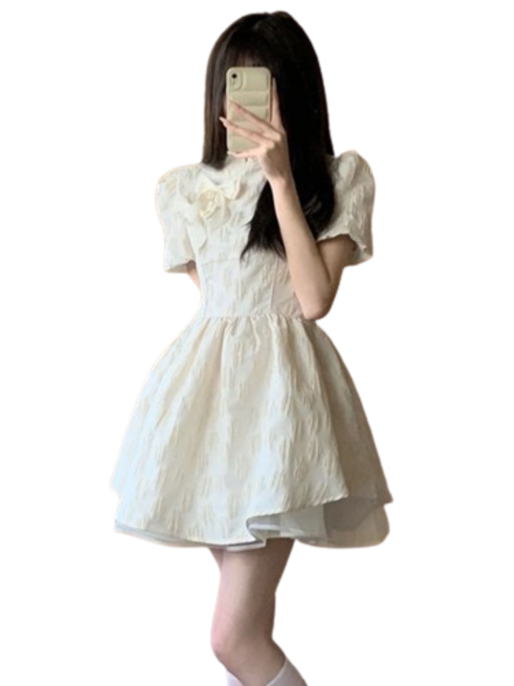 Sweet White Princess Puff Skirt